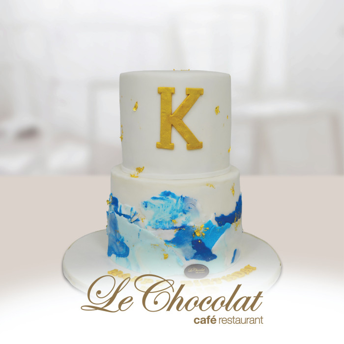 Artsy Personalized Letter Cake
