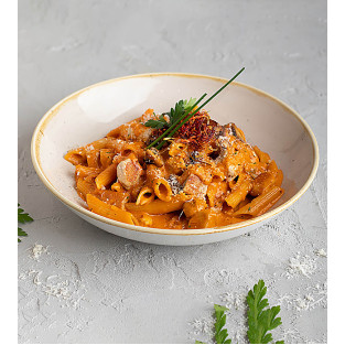 Pink Mushroom Chicken Pasta