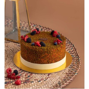 Raspberry Pistachio Fruit Cake