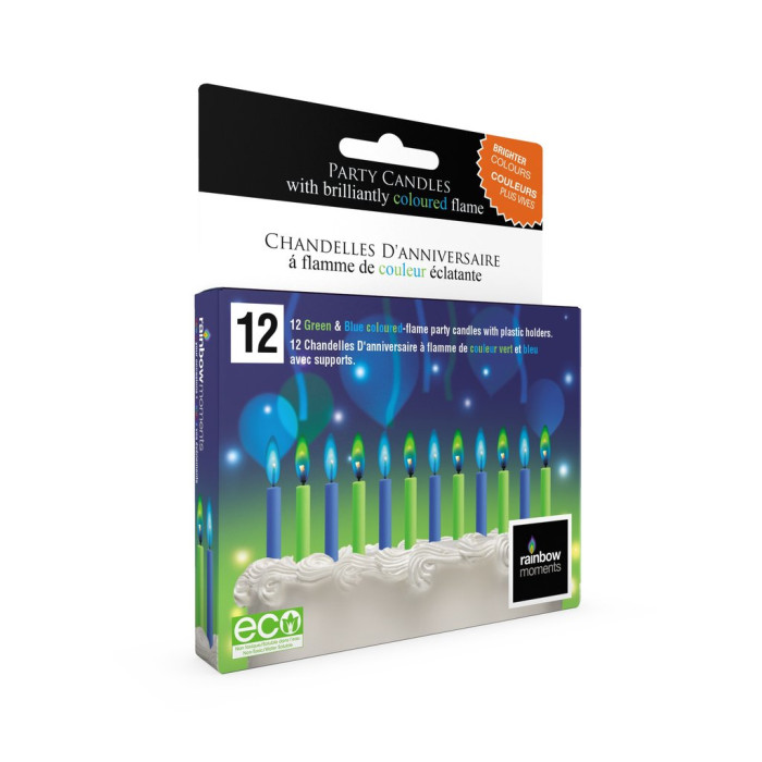 Blue/Green Flames Candles